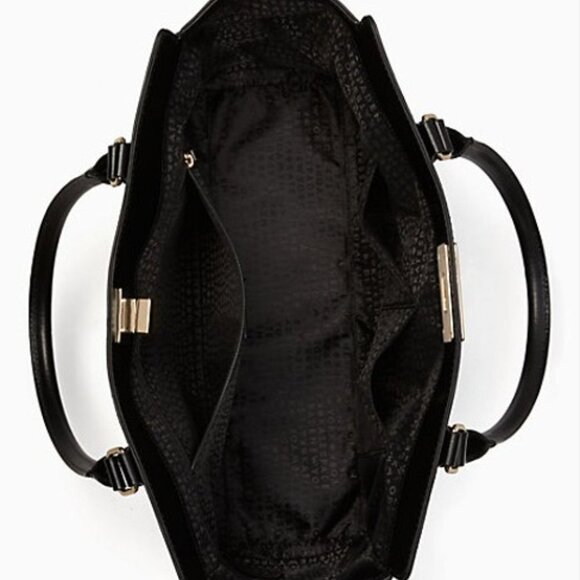 NWT Kate Spade black leather tote handbag - Picture 8 of 8